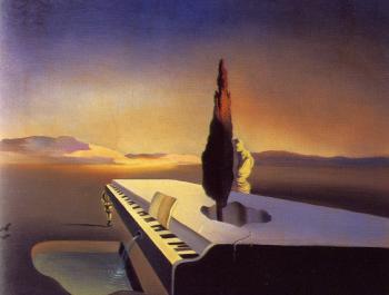 Salvador Dali : Necrophiliac Fountain Flowing from a Grand Piano